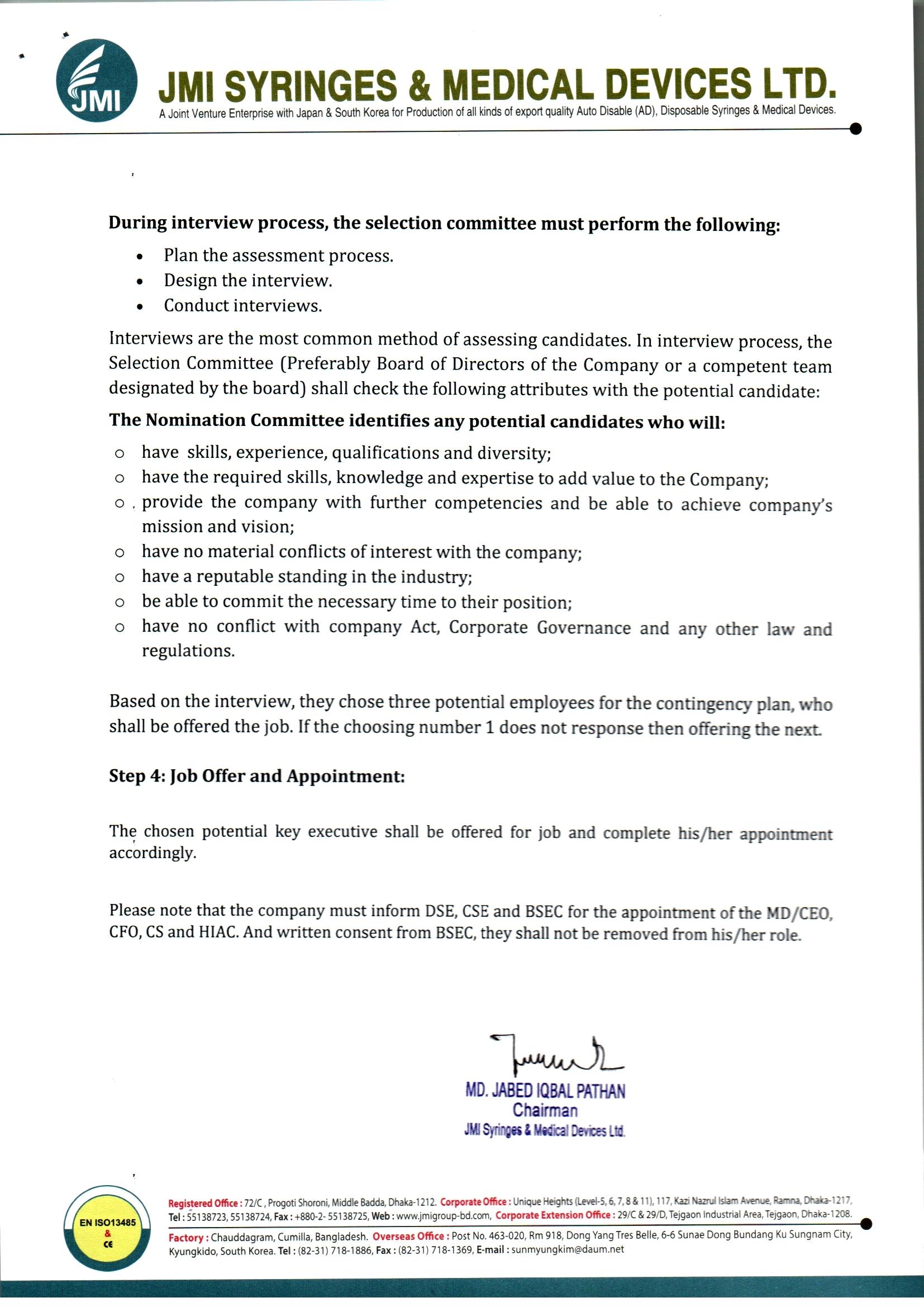 Appointment Document