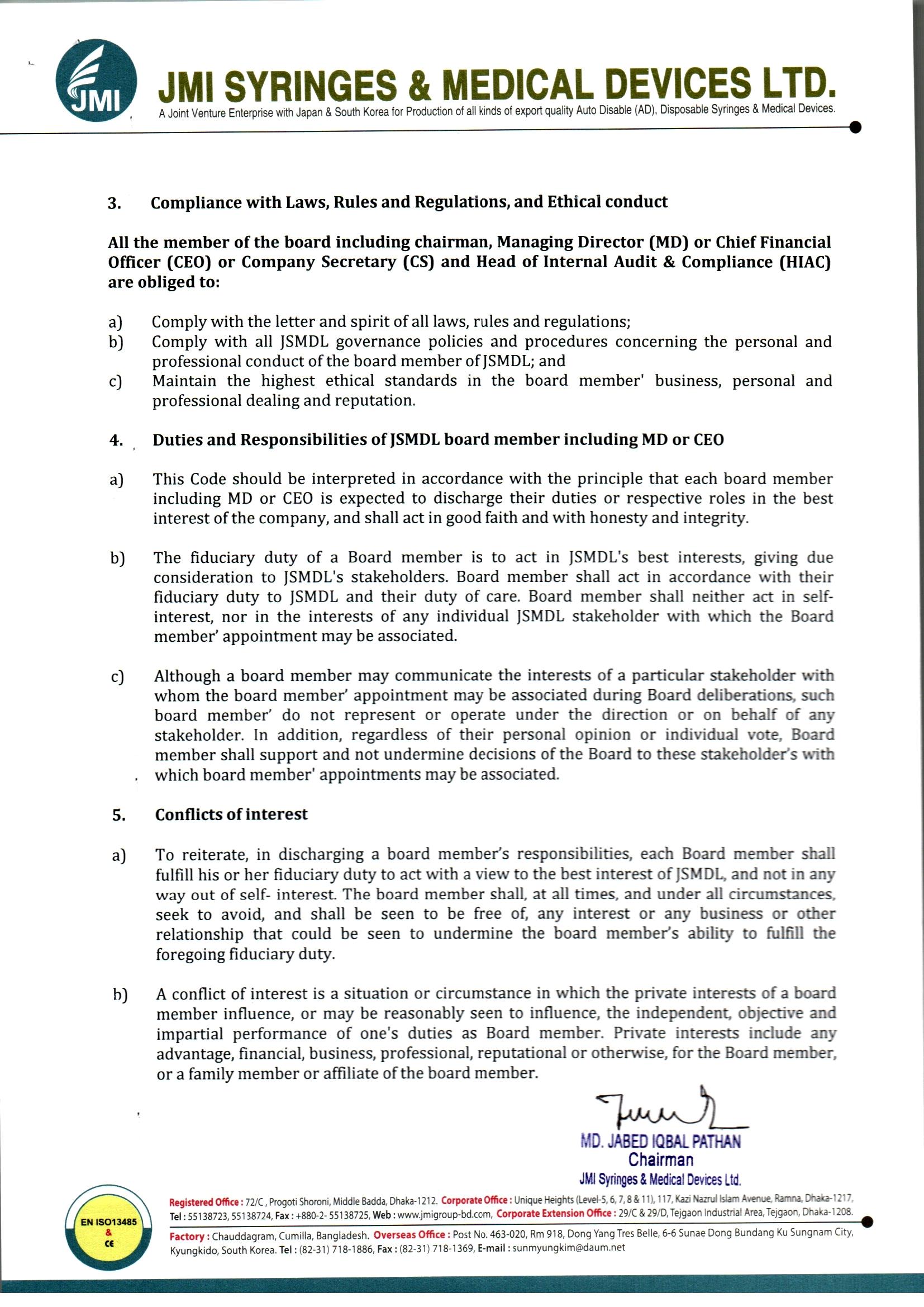 Code of Conduct Document