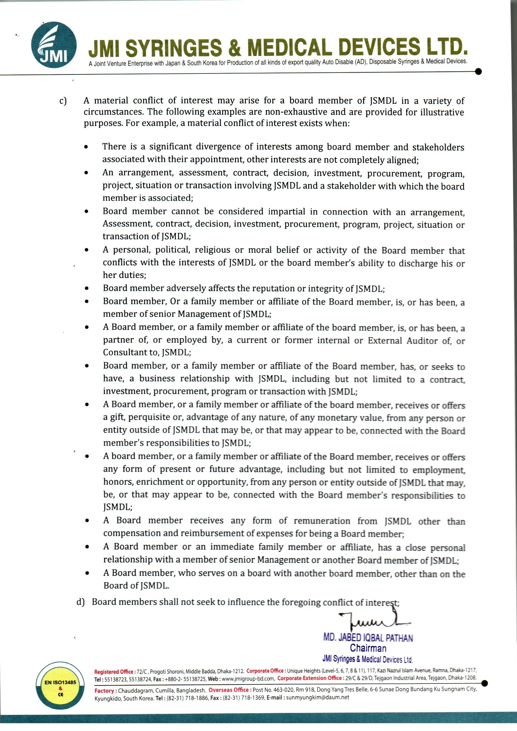 Code of Conduct Document