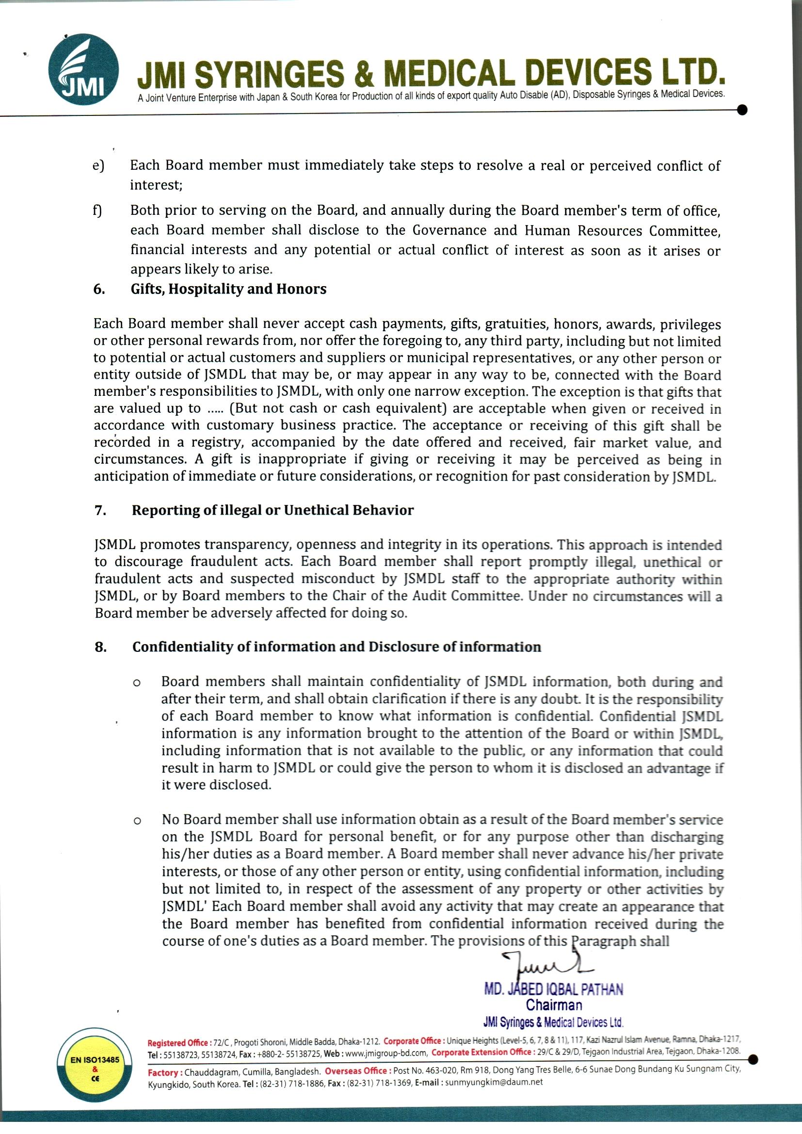 Code of Conduct Document