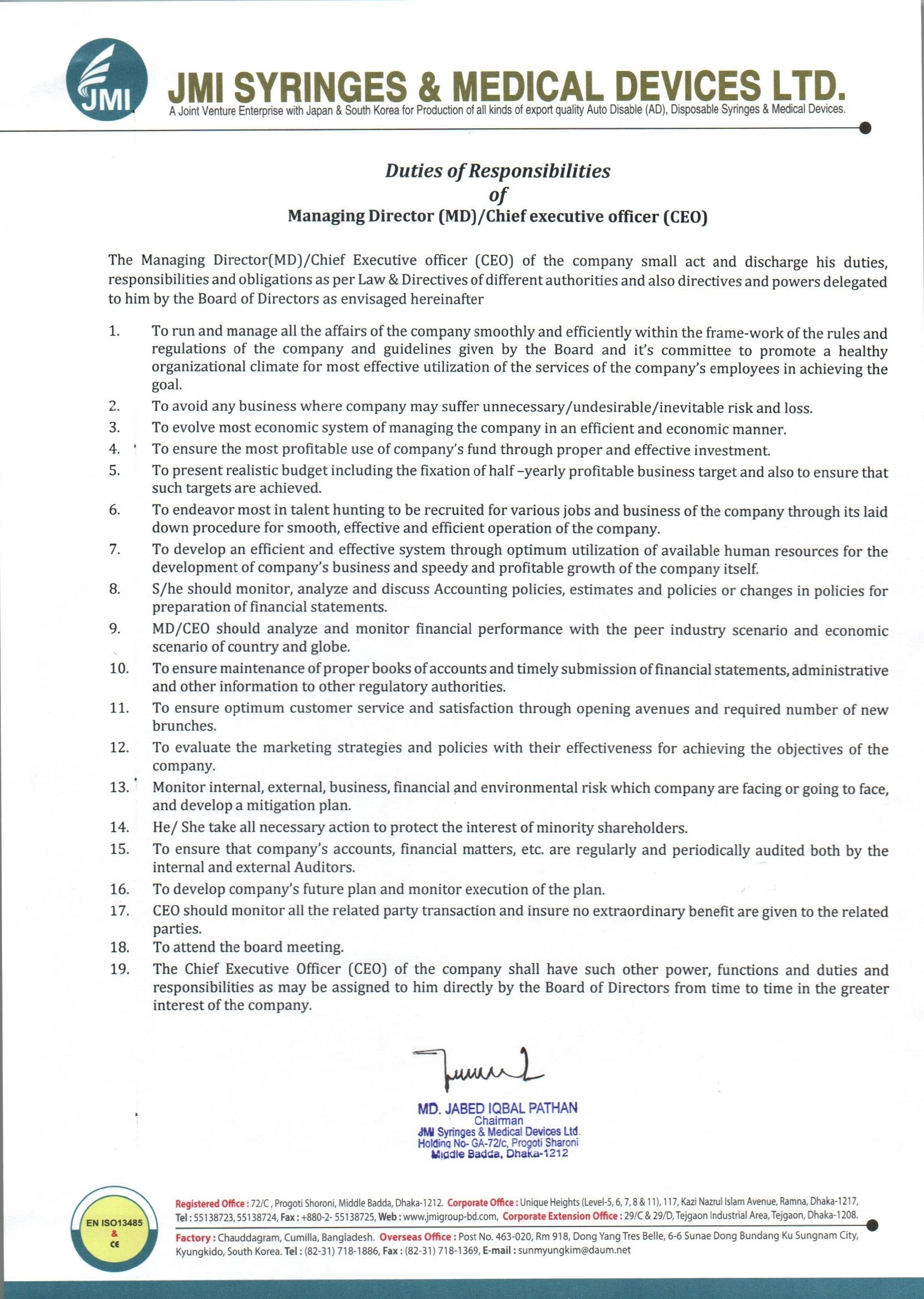 Duties Document